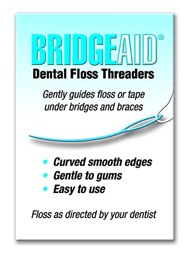 BridgeAid Dental Floss Threaders Pack of 300 for Bridges & Braces