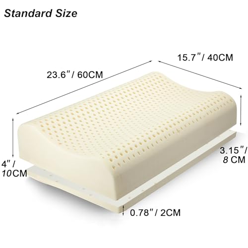 Natural Latex Orthopedic Pillow with Adjustable Support for Neck & Shoulder Pain