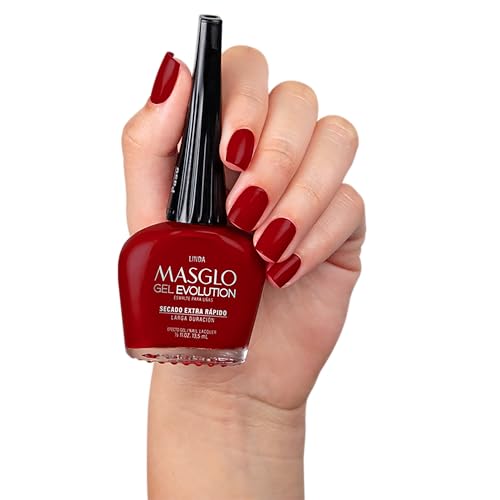 MASGLO Gel Evolution ? Set of 3 Nail Polishes No UV/LED Lamp Needed, Fast-Drying, 12-Day Wear, 14-Free Formula, High-Gloss Finish, vegan (0.5 oz Each)