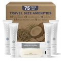 Terra Pure 75-Piece Hotel Toiletries Set with Shampoo Conditioner Lotion & Soap - Luxury Guest Amenities