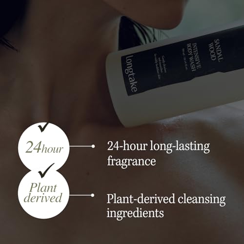 LONGTAKE Sandalwood Intensive Body Wash 10.1 fl oz – Hydrating, Barrier-Strengthening
