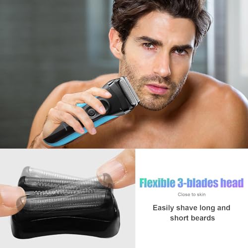 2 Pack Series3 21B Replacement Head Compatible with Braun S3 21B, Foil Shaver Replacement Compatible with Braun Electric Razor 3040s,300s,310s,320s,3050cc,3090cc,3010s,3030s, Etc.