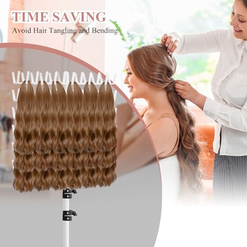 Adjustable Hair Braiding Rack with 144 Pegs, Organizer & Tools