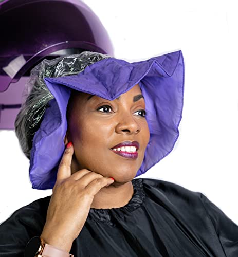 Hair Dryer Heat Shield Purple - Adjustable Reversible Heat Protection for Face & Ears
