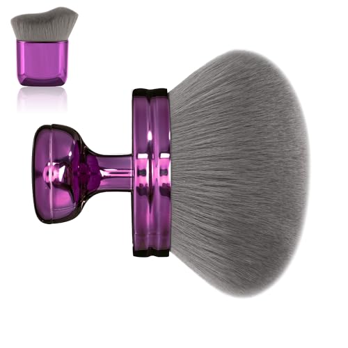 Purple BABYSHEEP Large Face & Body Makeup Brush Set with Drawstring Bag - 2 Pieces