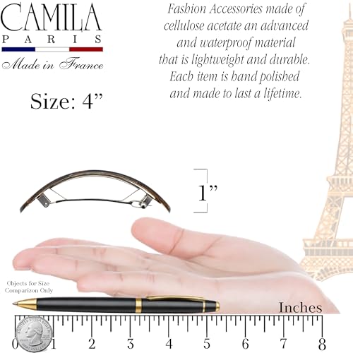 Camila Paris CP3322 Gold Hair Barrette for Thick Hair – No Slip Clasp