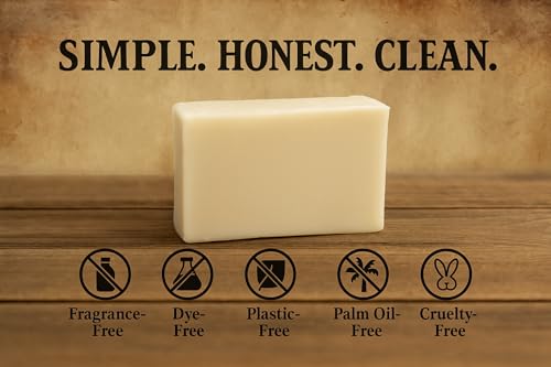 Organic Handmade Lye Soap Bar 3-Pack - Natural Face & Body Cleanser