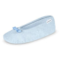 Women's Diamond Microterry Ballerina Slippers Blue Fog - 5-6 Variation