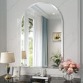 Frameless Bathroom Mirror 36 x 24 Inches Arched Wall-Mounted Beveled Vanity Mirror Variation of THIS listing