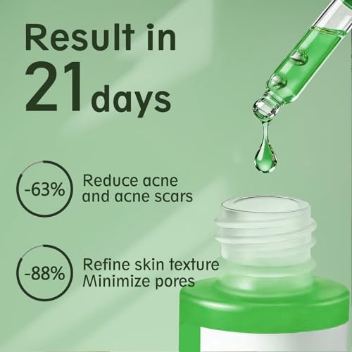 Multi-Acid 20% Serum-10% Azelaic Acid & 3% Tranexamic Acid - 5% Zinc PCA & 2% Salicylic Acid - 20% Active Formula for Blemish Care, Visible Post-Acne Marks & Texture Refining