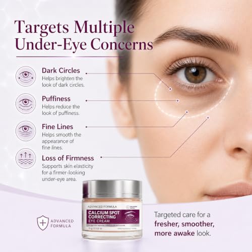 VIORENA Calcium Dark Spot Eye Cream 0.53oz Under Eye Bags Firming & Brightening