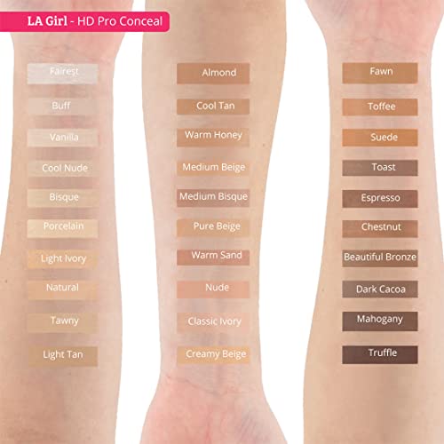 L.A. Girl HD Pro.Conceal, Light Ivory GC970 (Pack of 2)