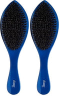 Blue Diane Prestige Medium Boar Bristle Curved Wave Hair Brush - Pack of 2
