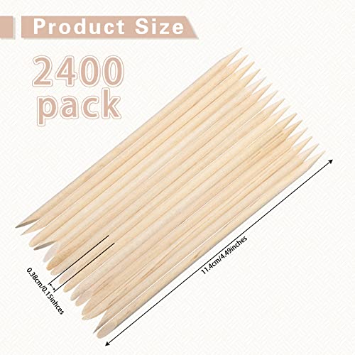 2400 Pcs Wooden Wax Applicator Sticks for Eyebrow Lip Nose Hair Removal - Facial Spatulas