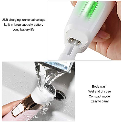 USB Rechargeable Electric Epilator, 5 in 1 Painless Body Remover, Female Hair Removal Machine, with Multifunctional Shaving Head for Legs Underarms Bikini and Full Body