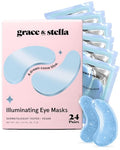 Grace & Stella Blue Award-Winning Eye Patches for Puffy Eyes - 24 Pairs
