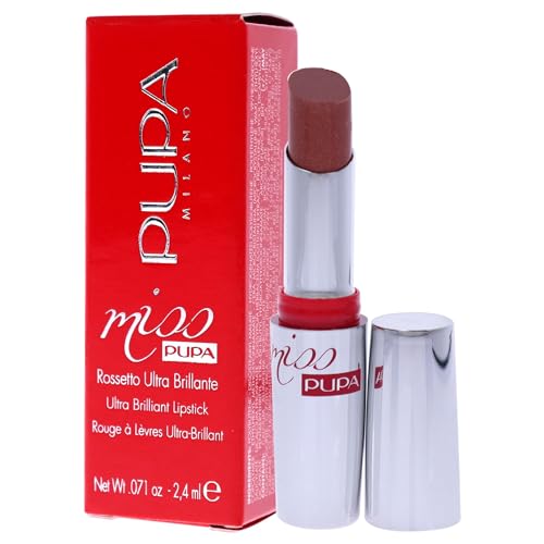 PUPA Milano Miss PUPA Milano Lipstick - Creamy, Ultra Pigmented Color For Lips - Nourishing Formula - Crystal-Effect Lipstick - Ultimate Boost Of Volume And Hydration - 600 Champagne - 0.071 OZ