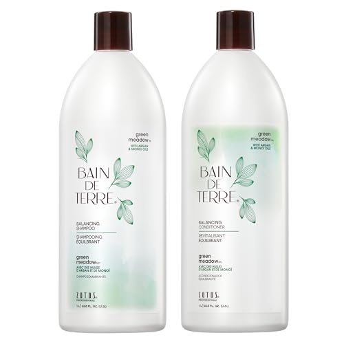 Bain de Terre Green Meadow Balancing Shampoo & Conditioner Set 33.8 Fl Oz - Normal & Oily Hair