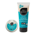 All Good Tinted Mineral Sunscreen Combo Pack SPF 30 Lotion & SPF 50 Butter - Reef Safe Water Resistant Broad Spectrum