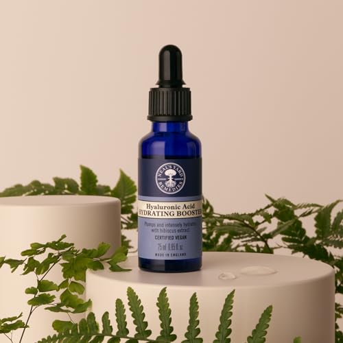 Neal's Yard Hyaluronic Acid Hydrating Booster with Hibiscus - Skin Plumping & Moisturizing, 25mL | Nourishing Face Serum
