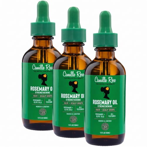 Camille Rose Rosemary Oil Strengthening Hair & Scalp Drops - 1.9 Fl Oz Pack of 3