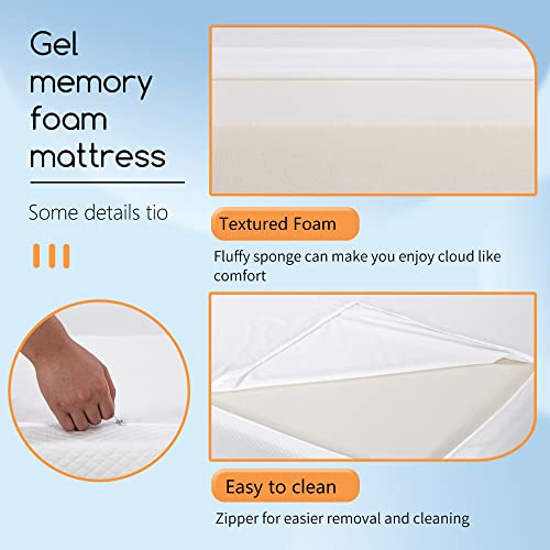 Twin Gel Memory Foam Mattress 5 Inch Medium Firm Support Cooling Bed