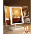 Vanity Mirror with Lights, Makeup Mirror 1X, 2X, 3X Magnification, Trifold 9" L x 14" W, Large Vanity Desk Mirror£¬Valentine¡®s Gift for Wife, Mom, Her - Gift for Girlfriend, Women & Teens
