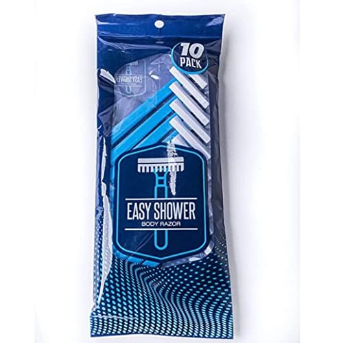 Disposable Body Razor for Men (10 Pack) - Sensitive Body Razors/Blades (Blue)