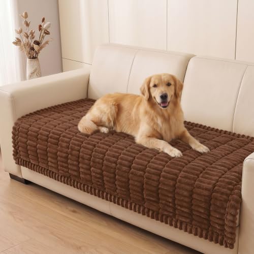 Pet Couch Cover for Dogs - Non Slip Washable Sofa Protector 35.4x95 Brown