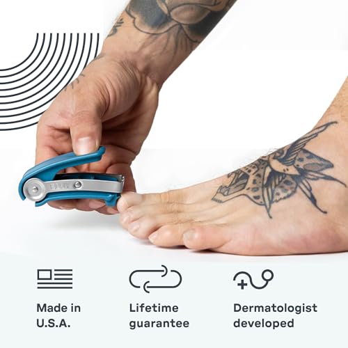 EDJY Toenail Clippers - Sharp Single Blade Nail Trimmers with Safety Stop