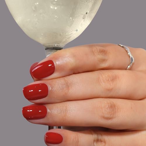 LONDONTOWN lakur Nail Polish - Chip-Resistant, Non-Toxic, Conditions & Hydrates Nails | Glossy Maroon Red, Truly Ruby, .40 fl oz