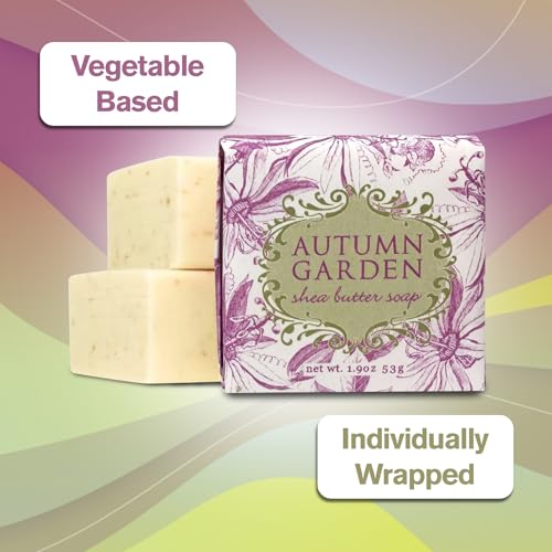Greenwich Bay Mini Botanical Soap Bars ? 12 Pack 1.9 oz Each ? Individually Wrapped Guest Soaps for Airbnb, Spa, Travel, Bath ? Travel Size Bar Soap Set, Autumn Garden