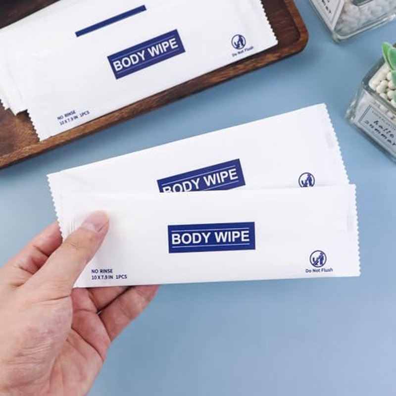 500 pcs Body Wet Wipes Individually Wrapped, Disposable Skin Cleansing Wipes, Individual Wrapped, Safe, Convenient, Lightweight, Aloe Vera for Butt, Hands, Face Cleaning, Daily Use
