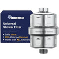 HammerHead Chrome Metal Shower Head Filter with KDF-55 Chlorine & Chemical Removal