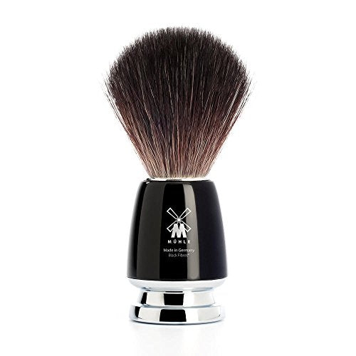 M?HLE RYTMO Black Fiber Luxury Shaving Brush - Perfect with Soaps and Creams