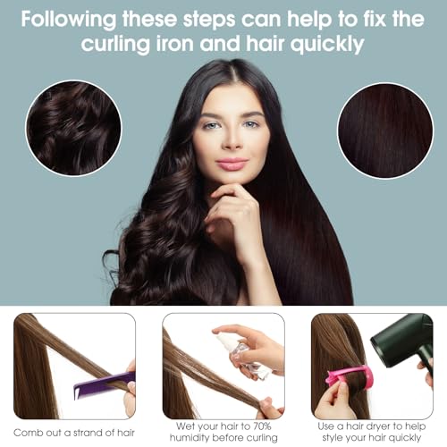 Plastic Hair Curlers Set with Pins Clips & Hair Nets - Multiple Sizes