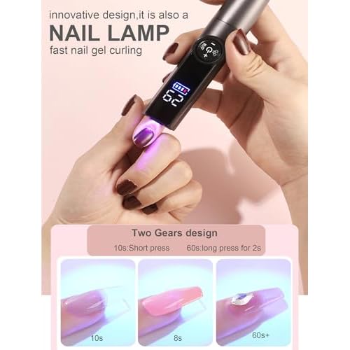 LED Nail Lamp, 3W Nail Dryer Lamp for Nails, Mini Gooseneck Nail Dryer Gel Nail Polish Curing LED Lamp Professional Nail Curing Machine, for DIY Nail Art