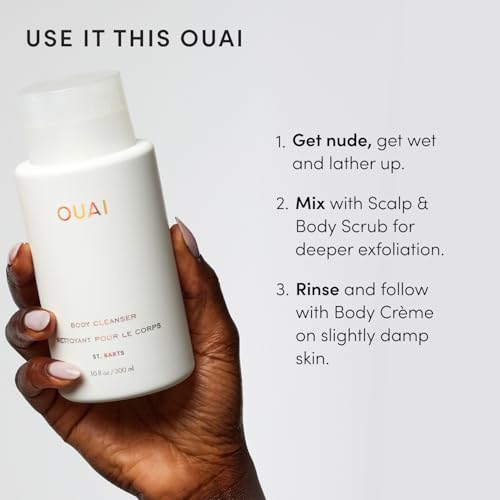 OUAI St. Barts Hydrating Foaming Body Wash 10 Fl Oz - Vegan Spa Shower