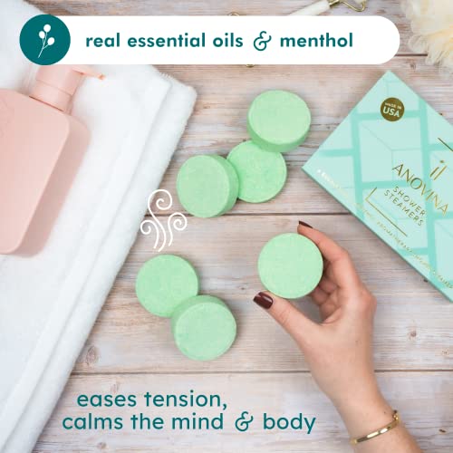 Eucalyptus Shower Steamers Set - 12 Pack Menthol Aromatherapy for Spa-Like Shower Experience