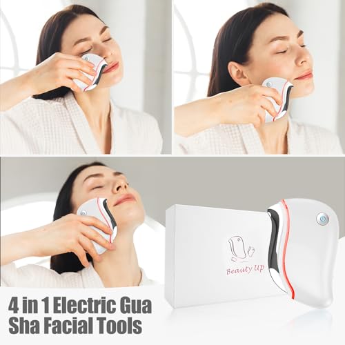 Heated Electric Gua Sha Tool for Facial & Body Massage, 4-in-1 Skin Care Device