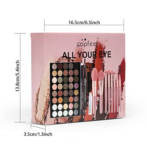 FantasyDay All in One Makeup Kits for Women Girls Holiday Make-up Gift Sets Xmas Essential Bundle Include Eyeshadow Palette Lipstick Blush Concealer Eyeliner Mascara Foundation Brush Eyebrow Pencil