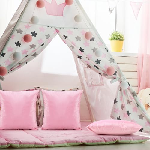 Pink Spa Sleepover Party Supplies Set for Girls - Eye Masks, Headbands, Pillow Covers & Tote Bags