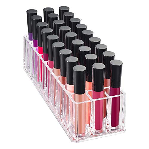 FAJ Acrylic Makeup Organizer with 27 Compartments for Vanity & Drawer Storage