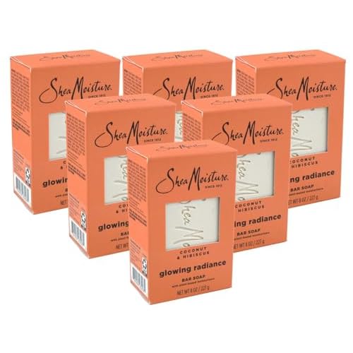 Shea Moisture Soap 8 Ounce Bar Coconut & Hibiscus Shea Butter (235ml) (6 Pack)