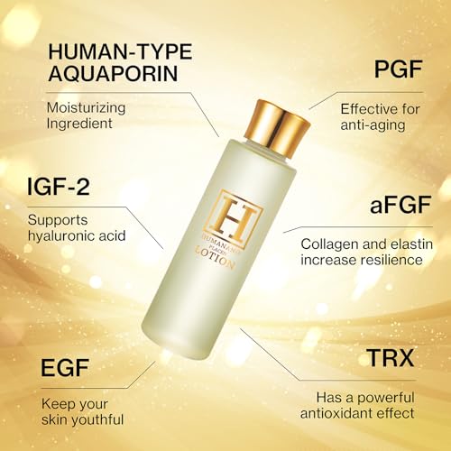 EGF FGF hylunaric Acid Facial Toner Japanese HUMANANO Light-Weight Fragrances Free, Mineral Oil Free, Cruelty Free (1month 5.07 fl oz)