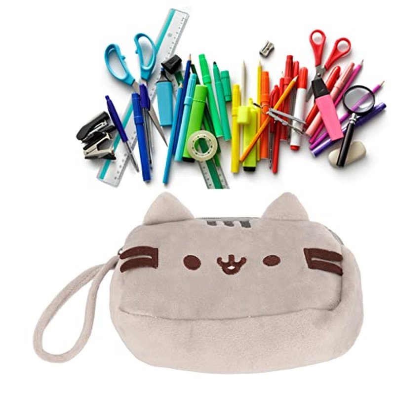 Kitten Toiletry Bag Cute Stylish Soft Canvas Multi Purpose Cat Makeup Bag for Outing Travel Office