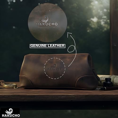 Celestial Leather Toiletry Bag ? Where Elegance Meets Everyday Utility, (DARK BROWN)