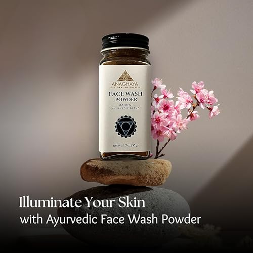 Ayurvedic Turmeric Powder Face Wash - 1.76 oz | Hydrating Daily Facial Cleanser for Radiant Skin, Glowing Cleanser for Dry Skin, Blemish Control & Dark Spot Reduction