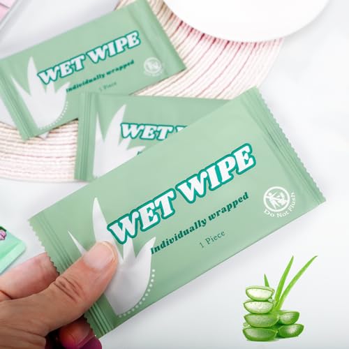 300pcs Body Wet Wipes Individually Wrapped, Unscented Hand Wipes Packets Travel Size