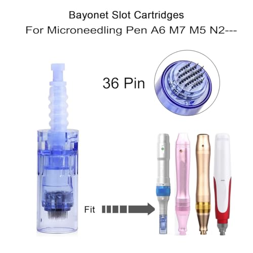 Microneedling Pen Cartridges 36 Pin Replacement for Dr Pen A6/N2/M7 – 10 Pack
